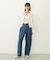 CHERRY PATTERN WAFFLE PUFF SLEEVES TOP