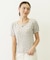 CHERRY PATTERN WAFFLE PUFF SLEEVES TOP