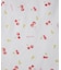 CHERRY PATTERN WAFFLE PUFF SLEEVES TOP