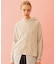 CHERRY PATTERN WAFFLE HOODIE TOP