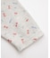 CHERRY PATTERN WAFFLE HOODIE TOP