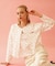 CHERRY PATTERN WAFFLE CARDIGAN