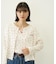 CHERRY PATTERN WAFFLE CARDIGAN