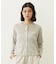 CHERRY PATTERN WAFFLE CARDIGAN
