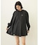 VOLUME SLEEVE HOODED BLOUSE