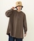 VOLUME SLEEVE HOODED BLOUSE