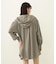 VOLUME SLEEVE HOODED BLOUSE