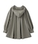 VOLUME SLEEVE HOODED BLOUSE