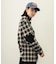HEART ELBOW PATCH PLAID SHIRT