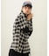 HEART ELBOW PATCH PLAID SHIRT