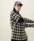 HEART ELBOW PATCH PLAID SHIRT