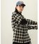 HEART ELBOW PATCH PLAID SHIRT