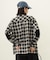 HEART ELBOW PATCH PLAID SHIRT