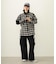HEART ELBOW PATCH PLAID SHIRT