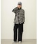HEART ELBOW PATCH PLAID SHIRT