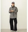 HEART ELBOW PATCH PLAID SHIRT