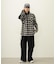 HEART ELBOW PATCH PLAID SHIRT