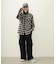 HEART ELBOW PATCH PLAID SHIRT