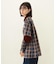 HEART ELBOW PATCH PLAID SHIRT