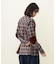 HEART ELBOW PATCH PLAID SHIRT