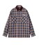 HEART ELBOW PATCH PLAID SHIRT