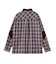 HEART ELBOW PATCH PLAID SHIRT