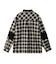 HEART ELBOW PATCH PLAID SHIRT