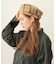 LOGO PLAID BERET