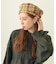 LOGO PLAID BERET