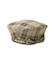 LOGO PLAID BERET
