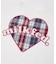 PLAID HEART WIDE S/S TEE