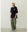 MILKFED. PLAID LOGO WIDE S/S TEE