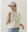 FLOWER PRINT AND EMBROIDERY COMPACT S/S TEE