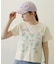 FLOWER PRINT AND EMBROIDERY COMPACT S/S TEE