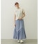 FLOWER PRINT AND EMBROIDERY COMPACT S/S TEE