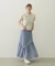FLOWER PRINT AND EMBROIDERY COMPACT S/S TEE