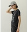 FLOWER PRINT AND EMBROIDERY COMPACT S/S TEE