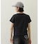 FLOWER PRINT AND EMBROIDERY COMPACT S/S TEE