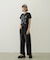 FLOWER PRINT AND EMBROIDERY COMPACT S/S TEE
