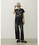 FLOWER PRINT AND EMBROIDERY COMPACT S/S TEE