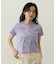 FLOWER PRINT AND EMBROIDERY COMPACT S/S TEE