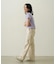 FLOWER PRINT AND EMBROIDERY COMPACT S/S TEE