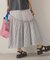 PLAID SHEER TIERED SKIRT
