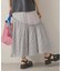 PLAID SHEER TIERED SKIRT