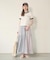 PLAID SHEER TIERED SKIRT