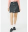 FAUX LEATHER HEART POCKET SKIRT