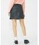 FAUX LEATHER HEART POCKET SKIRT