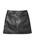 FAUX LEATHER HEART POCKET SKIRT