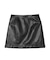 FAUX LEATHER HEART POCKET SKIRT