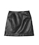 FAUX LEATHER HEART POCKET SKIRT